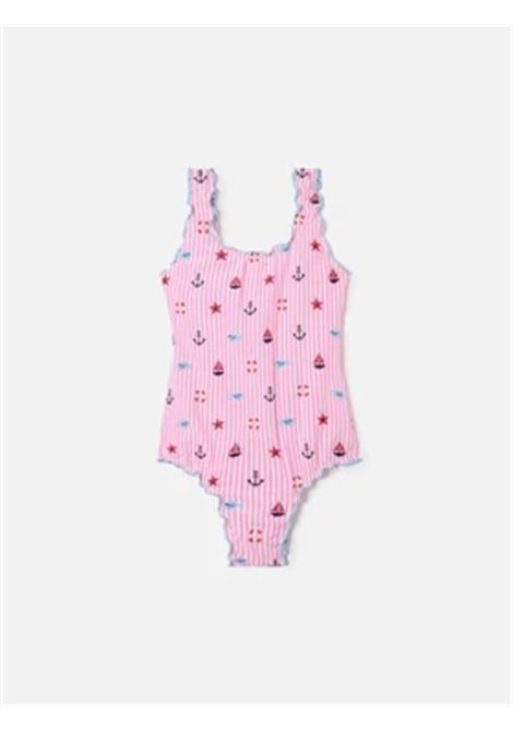 Costume con stampa SAINT BARTH | CLIO001 CLIO03063L SEERSUCKER STRIPES SAIL